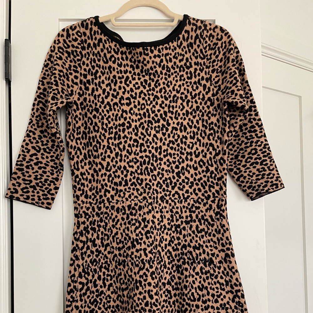 Ann Taylor Leopard print sweater dress